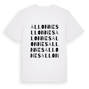 Allonnes ordlek t-shirt – ekologisk bomull t-shirt från Pinshirt