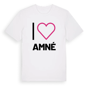 Jag älskar Amné t-shirt stort tryck – ekologisk bomull t-shirt från Pinshirt