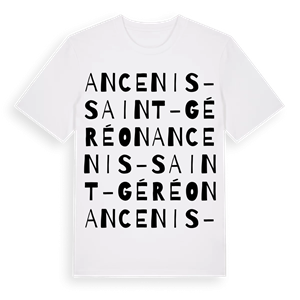Ancenis-Saint-Géréon ordlek t-shirt – ekologisk bomull t-shirt från Pinshirt