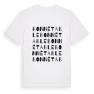 Bonnétable ordlek t-shirt – ekologisk bomull t-shirt från Pinshirt