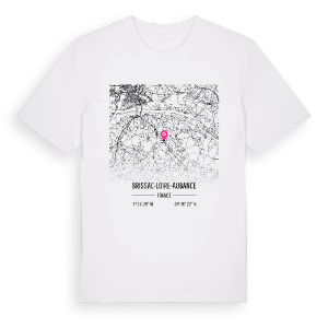 Brissac-Loire-Aubance karta t-shirt – ekologisk bomull t-shirt från Pinshirt
