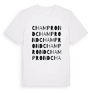 Champrond ordlek t-shirt – ekologisk bomull t-shirt från Pinshirt