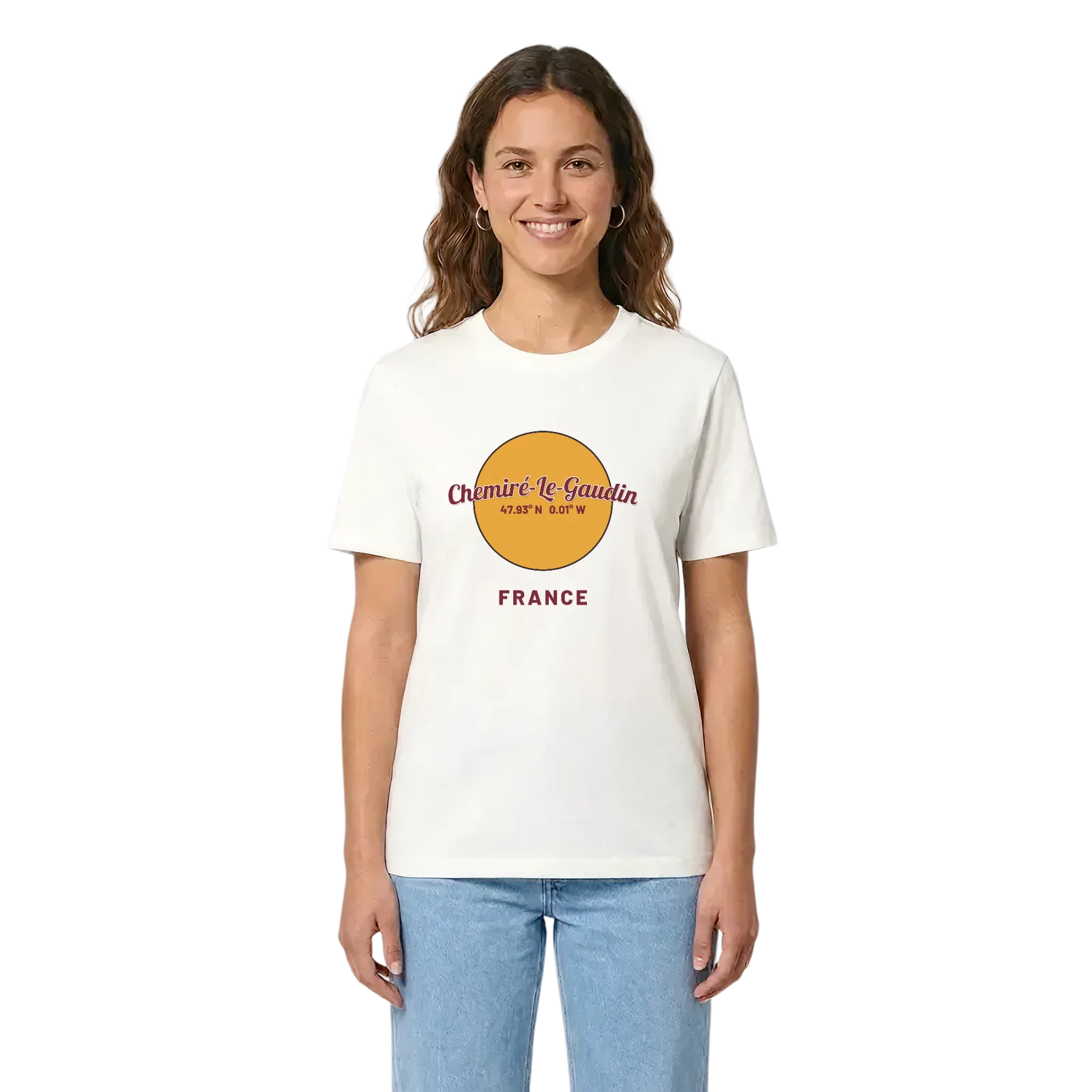 Chemiré-le-Gaudin cirkel t-shirt – White, i miljö