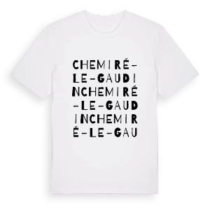 Chemiré-le-Gaudin ordlek t-shirt – ekologisk bomull t-shirt från PinShirt