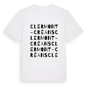 Clermont-Créans ordlek t-shirt – ekologisk bomull t-shirt från Pinshirt