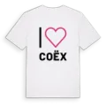 Jag älskar Coëx t-shirt stort tryck