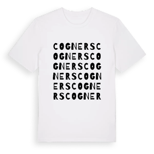 Cogners ordlek t-shirt – ekologisk bomull t-shirt från Pinshirt