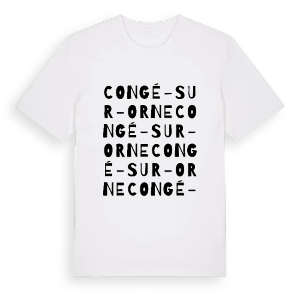 Congé-sur-Orne ordlek t-shirt – ekologisk bomull t-shirt från Pinshirt