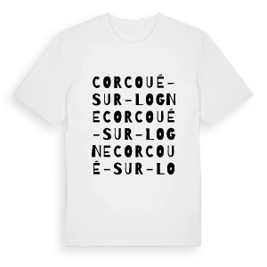 Corcoué-sur-Logne ordlek t-shirt – ekologisk bomull t-shirt från Pinshirt