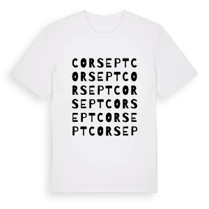 Corsept ordlek t-shirt – ekologisk bomull t-shirt från Pinshirt