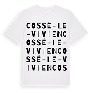 Cossé-le-Vivien ordlek t-shirt – ekologisk bomull t-shirt från Pinshirt