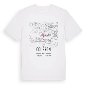 Couëron karta t-shirt – ekologisk bomull t-shirt från Pinshirt