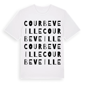 Courbeveille ordlek t-shirt – ekologisk bomull t-shirt från Pinshirt