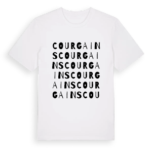 Courgains ordlek t-shirt – ekologisk bomull t-shirt från Pinshirt