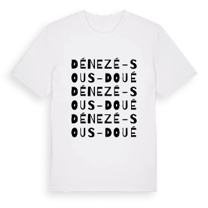 Dénezé-sous-Doué ordlek t-shirt – ekologisk bomull t-shirt från Pinshirt