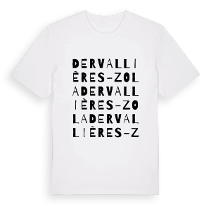 Dervallières - Zola ordlek t-shirt – ekologisk bomull t-shirt från Pinshirt