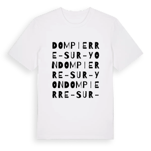 Dompierre-sur-Yon ordlek t-shirt – ekologisk bomull t-shirt från Pinshirt