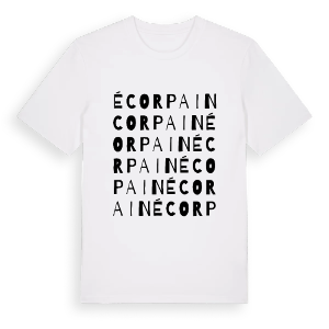 Écorpain ordlek t-shirt – ekologisk bomull t-shirt från Pinshirt