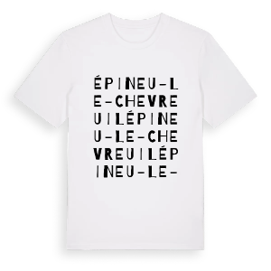 Épineu-le-Chevreuil ordlek t-shirt – ekologisk bomull t-shirt från Pinshirt