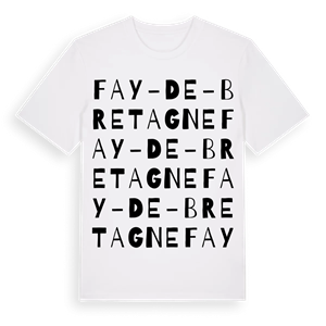 Fay-de-Bretagne ordlek t-shirt – ekologisk bomull t-shirt från Pinshirt