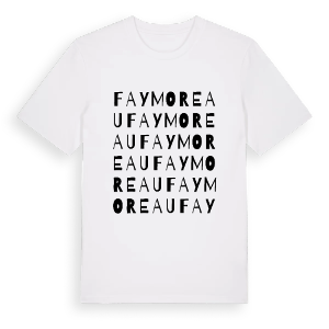 Faymoreau ordlek t-shirt – ekologisk bomull t-shirt från Pinshirt