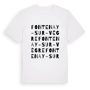 Fontenay-sur-Vègre ordlek t-shirt – ekologisk bomull t-shirt från Pinshirt