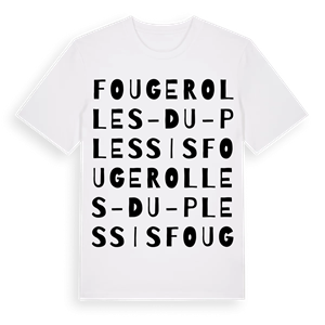 Fougerolles-du-Plessis ordlek t-shirt – ekologisk bomull t-shirt från Pinshirt