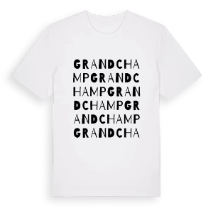 Grandchamp ordlek t-shirt – ekologisk bomull t-shirt från Pinshirt