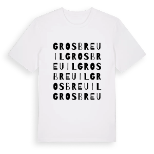Grosbreuil ordlek t-shirt – ekologisk bomull t-shirt från Pinshirt