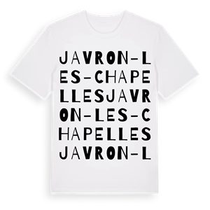 Javron-les-Chapelles ordlek t-shirt – ekologisk bomull t-shirt från Pinshirt