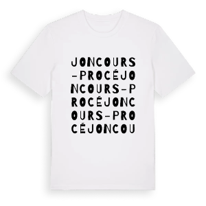 Joncours - Procé ordlek t-shirt – ekologisk bomull t-shirt från Pinshirt