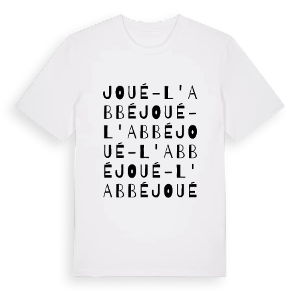 Joué-l'Abbé ordlek t-shirt – ekologisk bomull t-shirt från Pinshirt