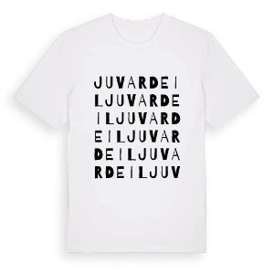 Juvardeil ordlek t-shirt – ekologisk bomull t-shirt från Pinshirt