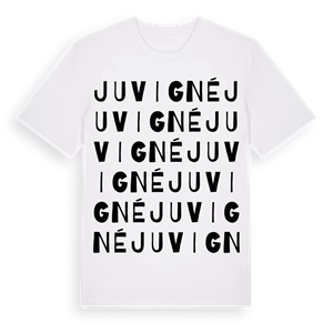 Juvigné ordlek t-shirt – ekologisk bomull t-shirt från Pinshirt