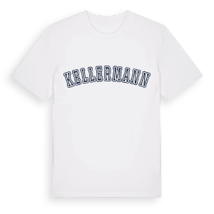 Kellermann college t-shirt – ekologisk bomull t-shirt från Pinshirt