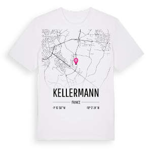 Kellermann karta t-shirt – ekologisk bomull t-shirt från Pinshirt