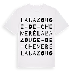 La Bazouge-de-Chemeré ordlek t-shirt – ekologisk bomull t-shirt från Pinshirt