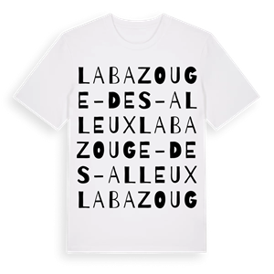 La Bazouge-des-Alleux ordlek t-shirt – ekologisk bomull t-shirt från Pinshirt