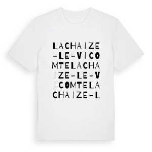 La Chaize-le-Vicomte ordlek t-shirt – ekologisk bomull t-shirt från Pinshirt