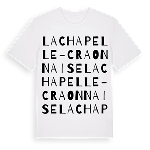 La Chapelle-Craonnaise ordlek t-shirt – ekologisk bomull t-shirt från Pinshirt