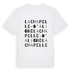 La Chapelle-d'Aligné ordlek t-shirt – ekologisk bomull t-shirt från Pinshirt