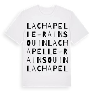 La Chapelle-Rainsouin ordlek t-shirt – ekologisk bomull t-shirt från Pinshirt