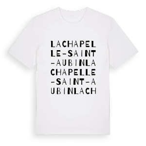 La Chapelle-Saint-Aubin ordlek t-shirt – ekologisk bomull t-shirt från Pinshirt