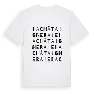 La Châtaigneraie ordlek t-shirt – ekologisk bomull t-shirt från Pinshirt