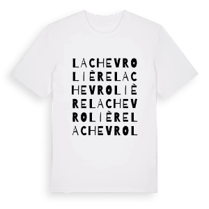 La Chevrolière ordlek t-shirt – ekologisk bomull t-shirt från Pinshirt