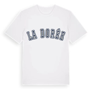 La Dorée college t-shirt – ekologisk bomull t-shirt från Pinshirt