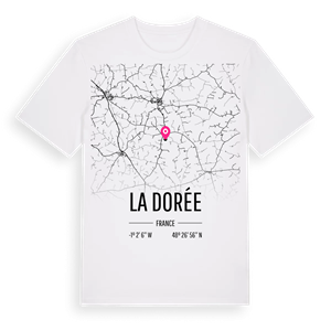 La Dorée karta t-shirt – ekologisk bomull t-shirt från Pinshirt