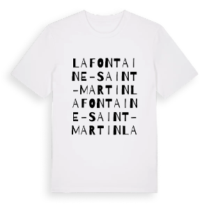 La Fontaine-Saint-Martin ordlek t-shirt – ekologisk bomull t-shirt från Pinshirt