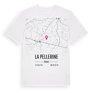 La Pellerine karta t-shirt – ekologisk bomull t-shirt från Pinshirt