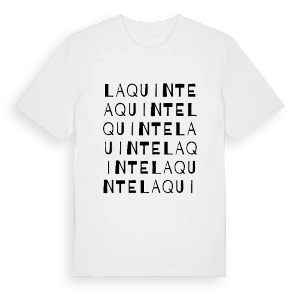 La Quinte ordlek t-shirt – ekologisk bomull t-shirt från Pinshirt
